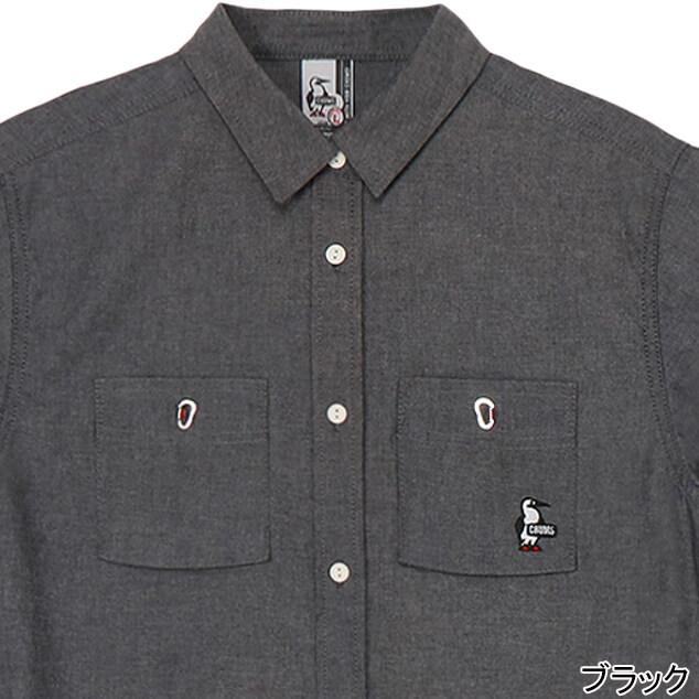チャムス CHUMS ヤーンダイド シャンブレー ショートスリーブドレス CH18-1345 レディース 2025春夏モデル トップス 半袖シャツ ボタンダウンシャツ_6