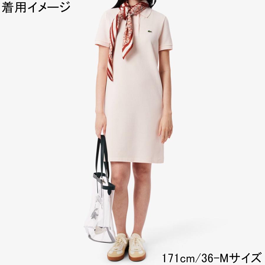 ラコステ LACOSTE ベーシックポロドレス EF7767-99 HCZ ライトピンク レディース 半袖ワンピース スカート 鹿の子素材 定番 ワニロゴ シンプル_1