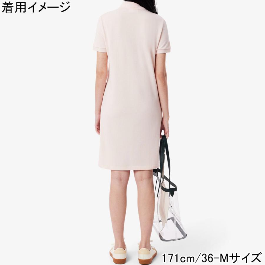 ラコステ LACOSTE ベーシックポロドレス EF7767-99 HCZ ライトピンク レディース 半袖ワンピース スカート 鹿の子素材 定番 ワニロゴ シンプル_2