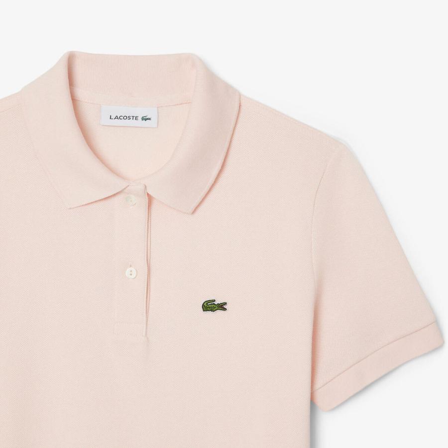 ラコステ LACOSTE ベーシックポロドレス EF7767-99 HCZ ライトピンク レディース 半袖ワンピース スカート 鹿の子素材 定番 ワニロゴ シンプル_3