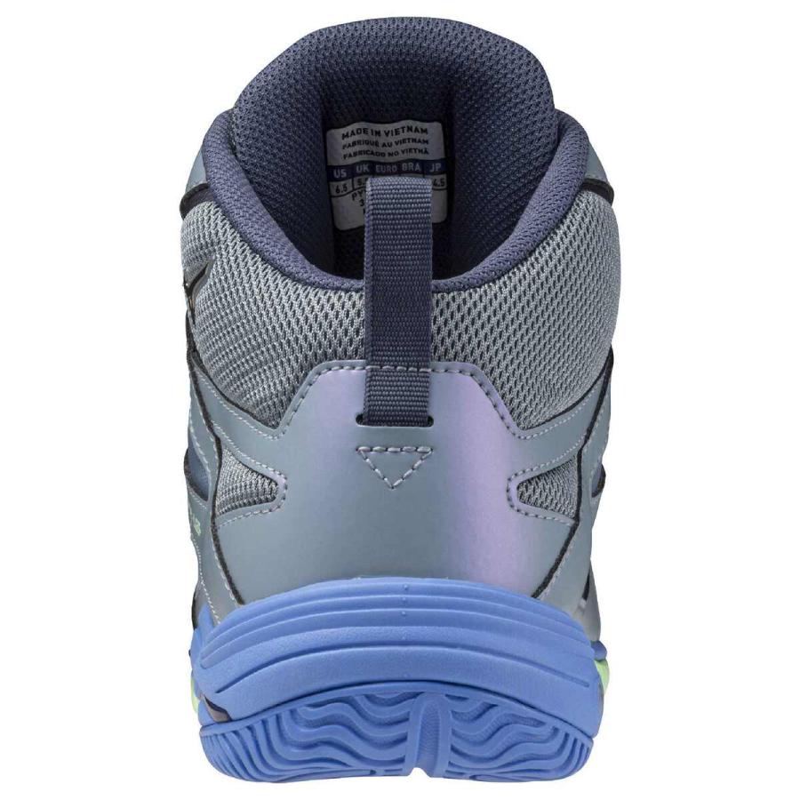 ミズノ MIZUNO ウエーブダイバース LG 5 Ltd 31GF2575 02 ブルー×グレー×グリーン メンズ レディース 2025モデル エアロビクス ダンス エクササイズの画像