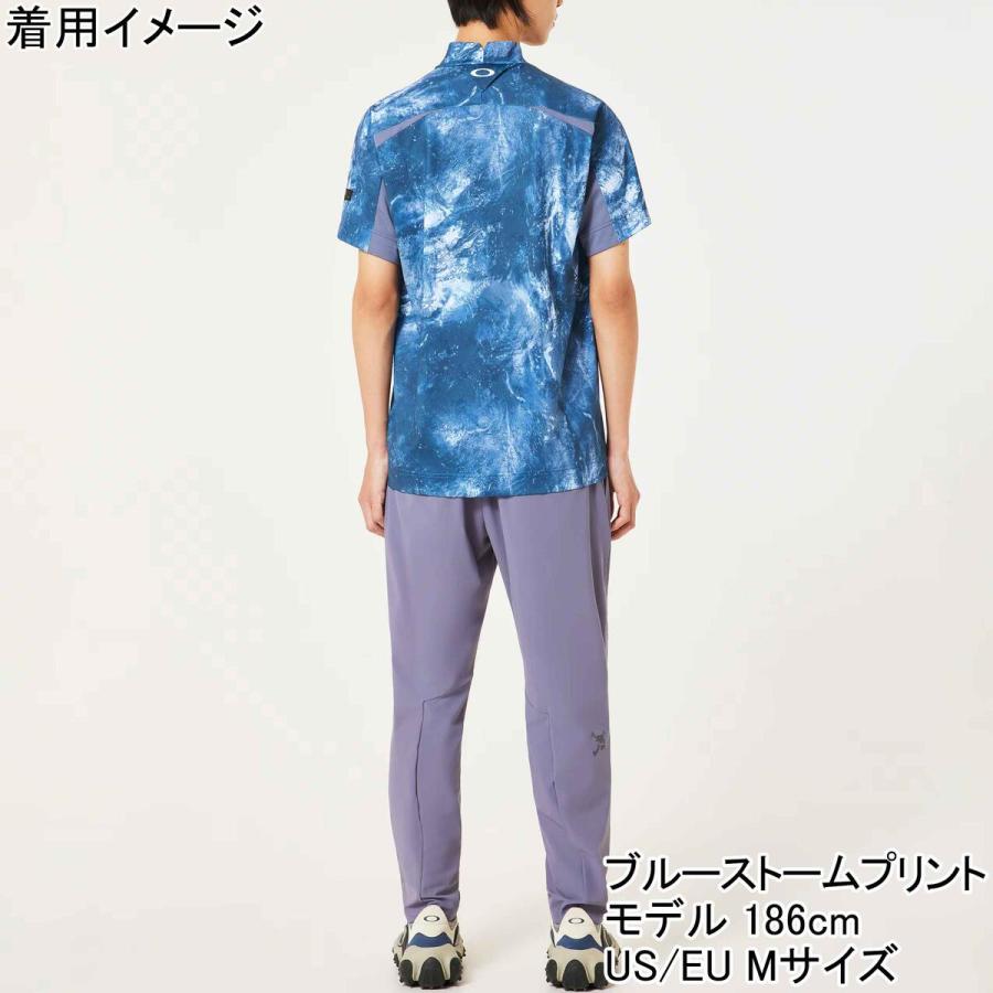 オークリー OAKLEY スカルボールドオンブルモック FOA407600 メンズ ゴルフウエア 半袖シャツ モックシャツ トップス 吸汗速乾 ゴルフ ゴルフウェアの画像