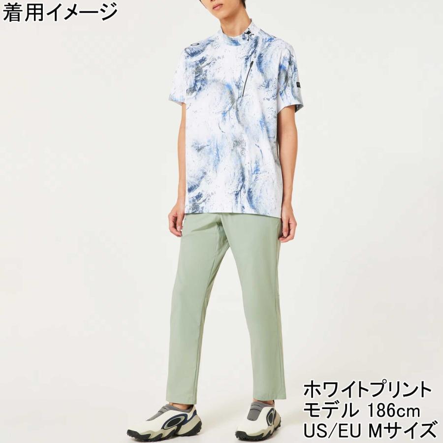 オークリー OAKLEY スカルボールドオンブルモック FOA407600 メンズ ゴルフウエア 半袖シャツ モックシャツ トップス 吸汗速乾 ゴルフ ゴルフウェアの画像
