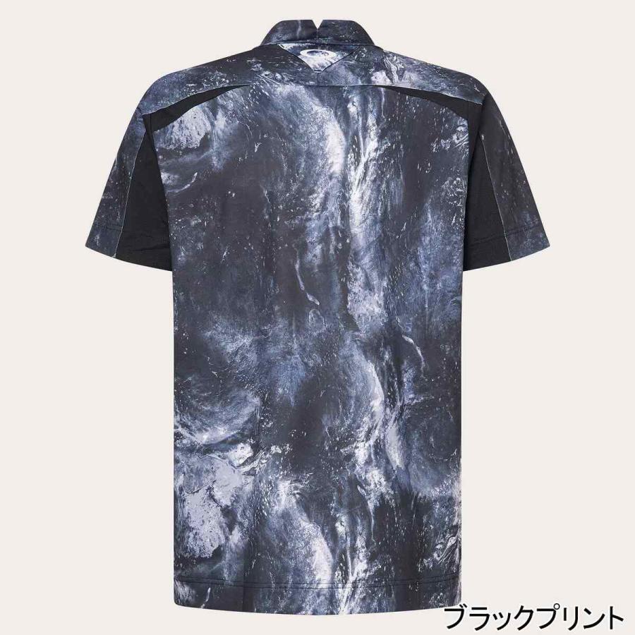 オークリー OAKLEY スカルボールドオンブルモック FOA407600 メンズ ゴルフウエア 半袖シャツ モックシャツ トップス 吸汗速乾 ゴルフ ゴルフウェアの画像