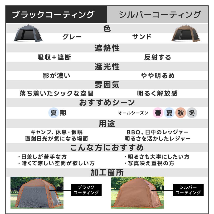 QUICKCAMP（クイックキャンプ） スクリーンタープ 3m×3m ワンタッチ