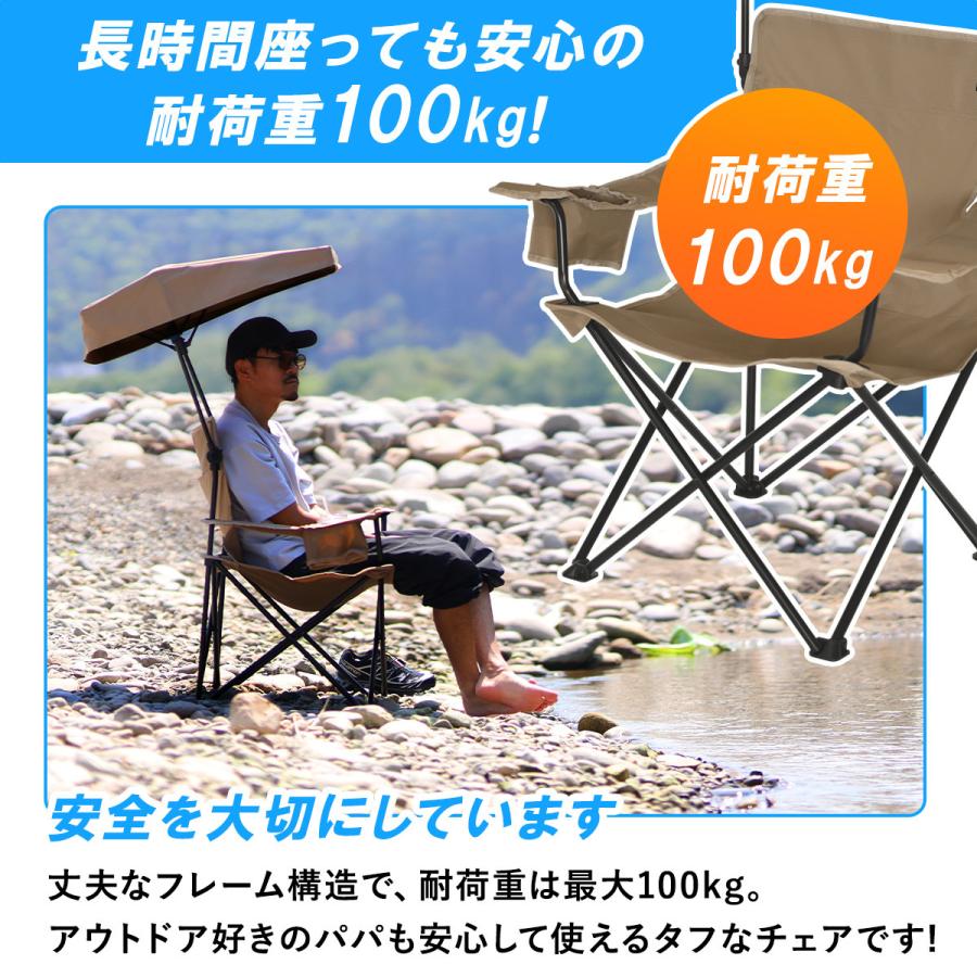 QUICKCAMP（クイックキャンプ） シェードチェア シェード付きチェア