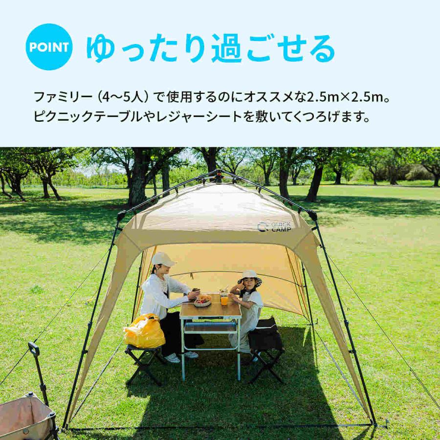 QUICKCAMP（クイックキャンプ） ワンタッチタープ 2.5m ブラック