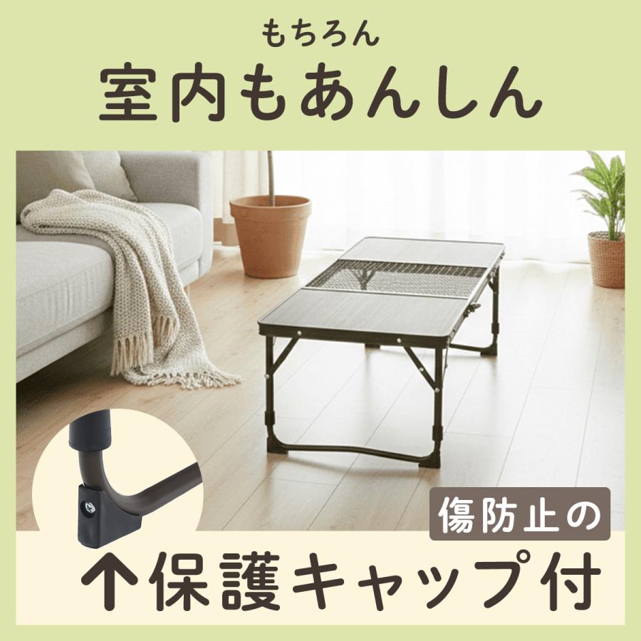 KUII CAMP アウトドアテーブル 木製 QUICKCAMP（クイックキャンプ） ミニ三つ折りテーブル QC-3FT90 木目調