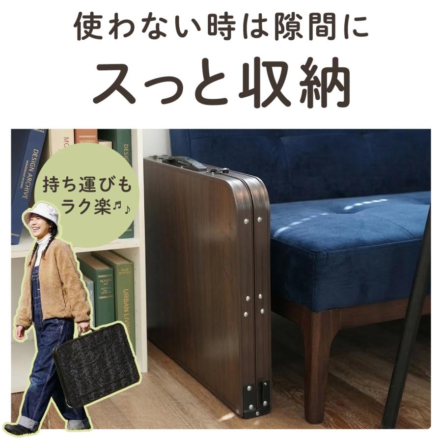 QUICKCAMP（クイックキャンプ） 二つ折りテーブル90cm QC-2FT90 木目調