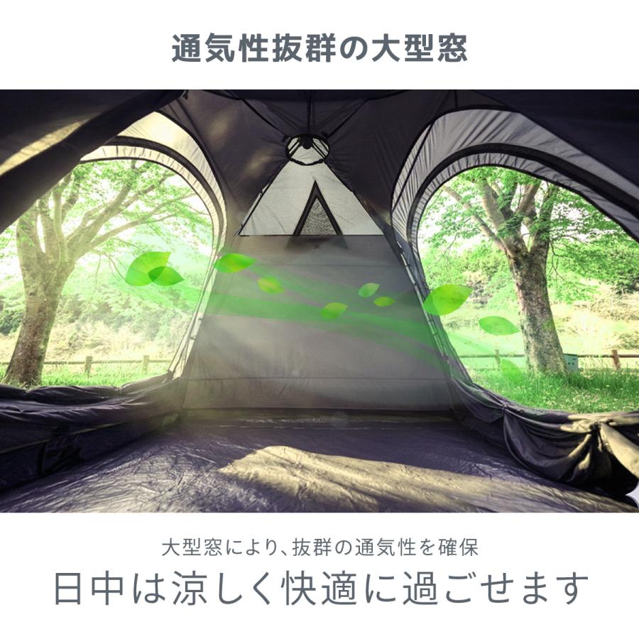 QUICKCAMP ワンタッチテント 4-5人用 QUICKCAMP（クイックキャンプ） キャビンテント テント ワンタッチ 4人