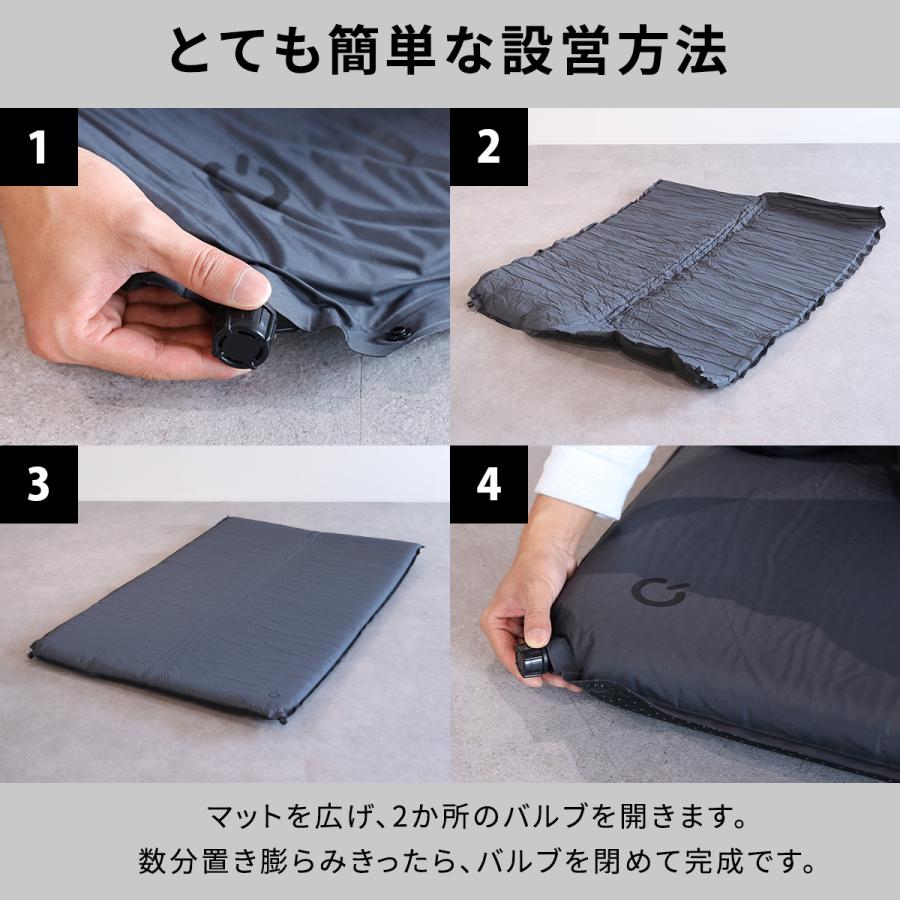 ①クイックキャンプ(QUICKCAMP)マット(専用カバー付き！) QUICKCAMP（クイックキャンプ） 車中泊マット 8cm セミダブル