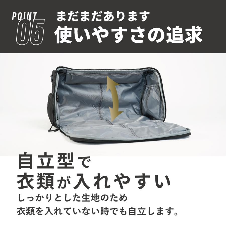 ★10％OFFクーポン 4/17-19★ガーメントダッフルバッグ スーツ 持ち運び 革靴収納 撥水 しわにならない 高耐久 YKKファスナー ビジネスバッグ 機内持ち込み可 | COMPASS+ | 08