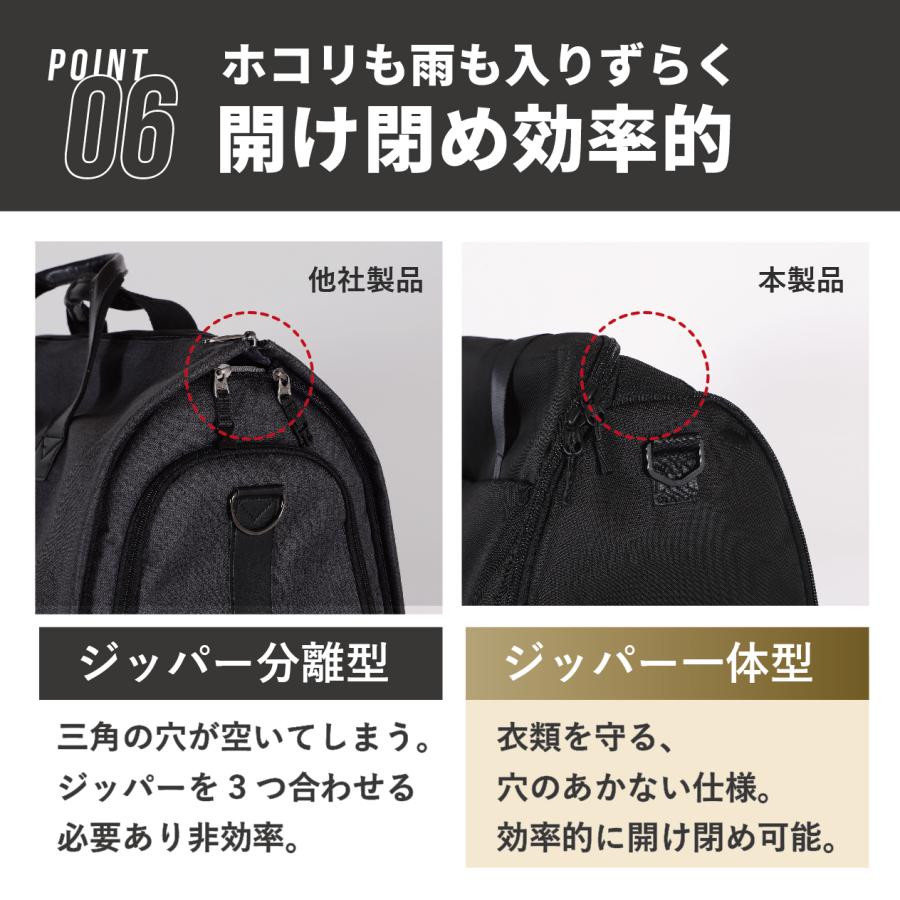 COMPASS+ ガーメントダッフルバッグ スーツ 持ち運び 革靴収納 撥水