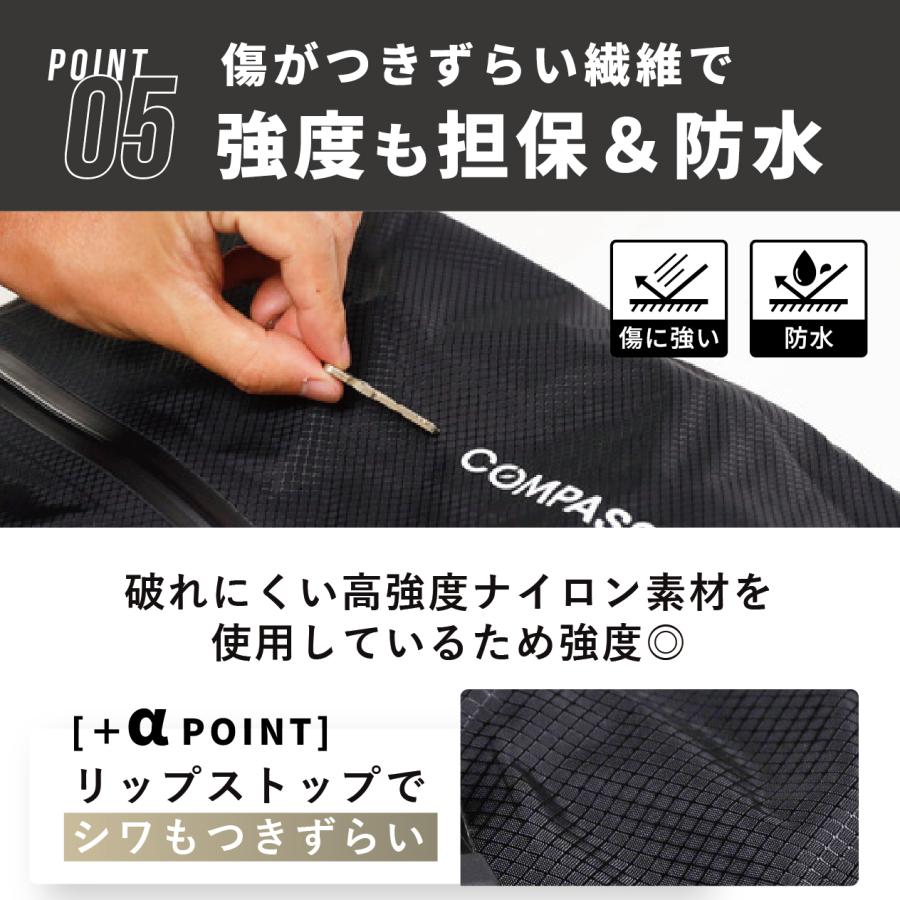 コンプレッションバッグ 45×30cm 圧縮袋 簡単30秒 圧縮 約60%スペース節約 高密閉 高耐久 透けない 防水 ファスナー 掃除機不要 電動ポンプ対応 3泊 旅行 出張 | COMPASS+ | 08