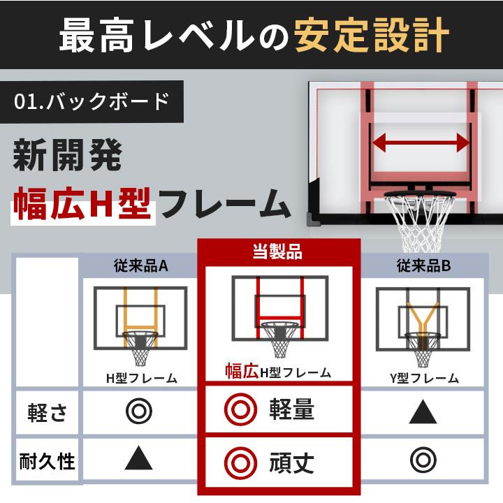 LEADING EDGE バスケットゴール PG 6段階高さ調整 230-305cm ミニバス