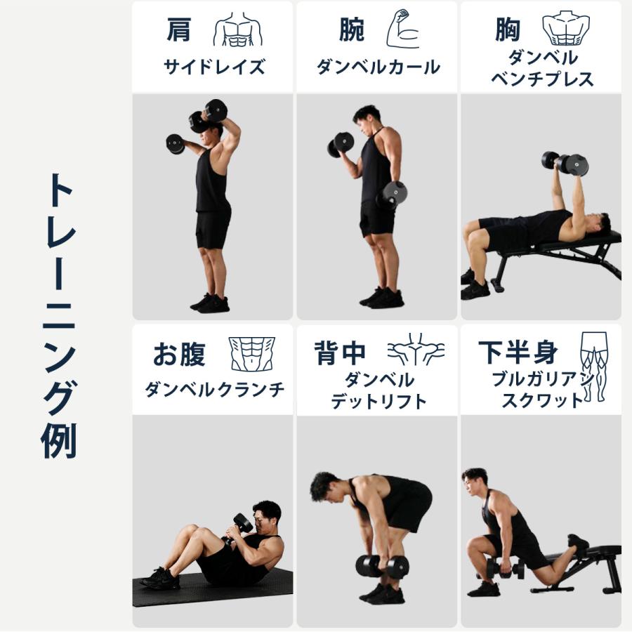 フレックスベル FLEXBELL NUOBELL S 240 可変式ダンベル 2kg刻み 40kg