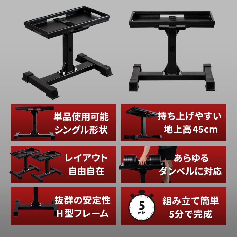 LEADING EDGE（リーディングエッジ） ダンベルスタンド 耐荷重50kg 高