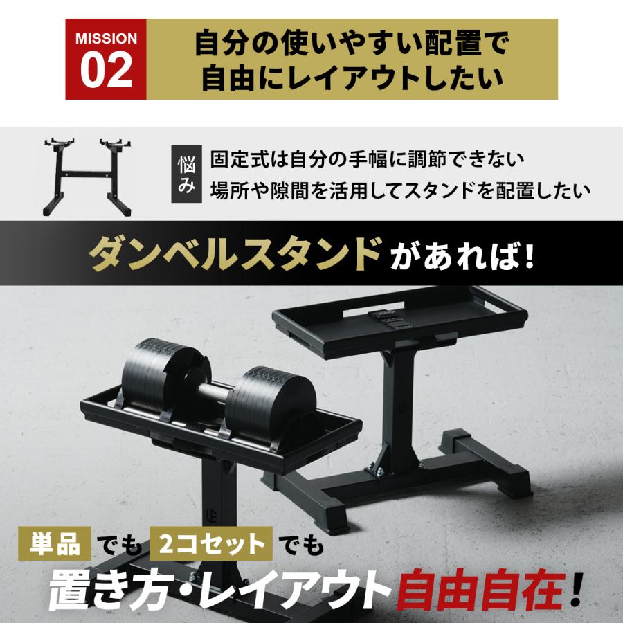 LEADING EDGE（リーディングエッジ） ダンベルスタンド 耐荷重50kg 高