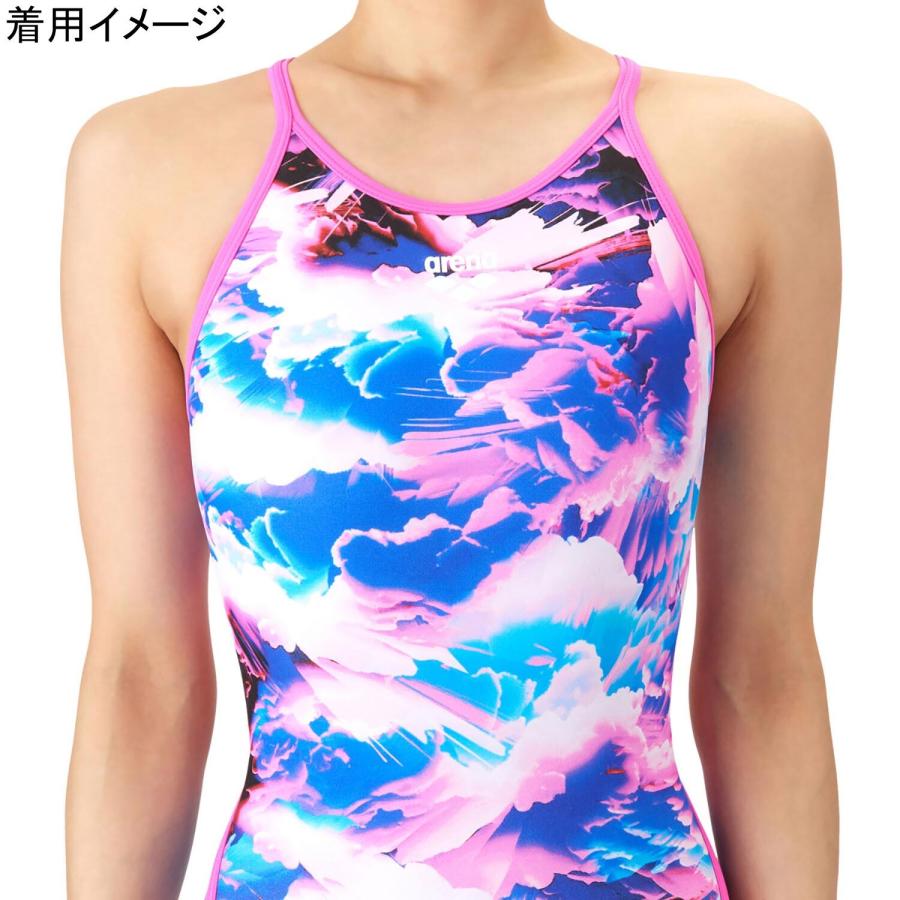 ★26年春夏新商品★ アリーナ arena トレーニングワンピース AS6SWM16L PPPK パープル×ピンク レディース 2026春夏モデル 水着 スイムウェア オープンバックの画像