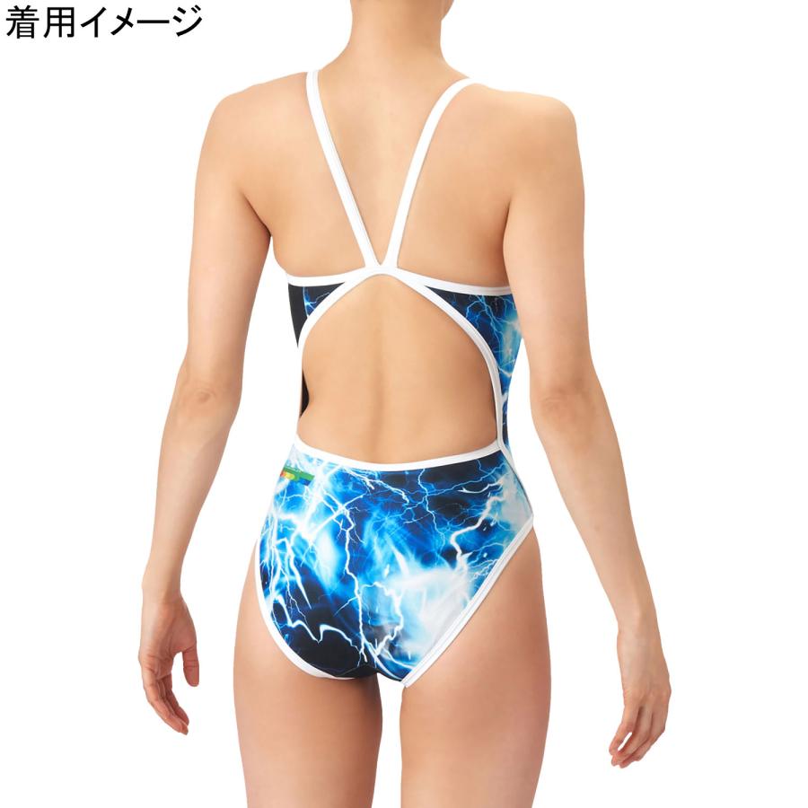 アリーナ arena トレーニングワンピース AS6SWM28L WHBL ホワイト×ブルー レディース 2026春夏モデル 水着 スイムウェア オープンバック 水泳 競泳 スイミングの画像
