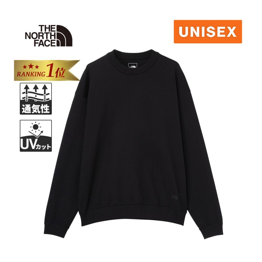 未開封　ロングスリーブスウェット　ブラック THE NORTH FACE（ザ ノースフェイス） ロングスリーブリップルニット