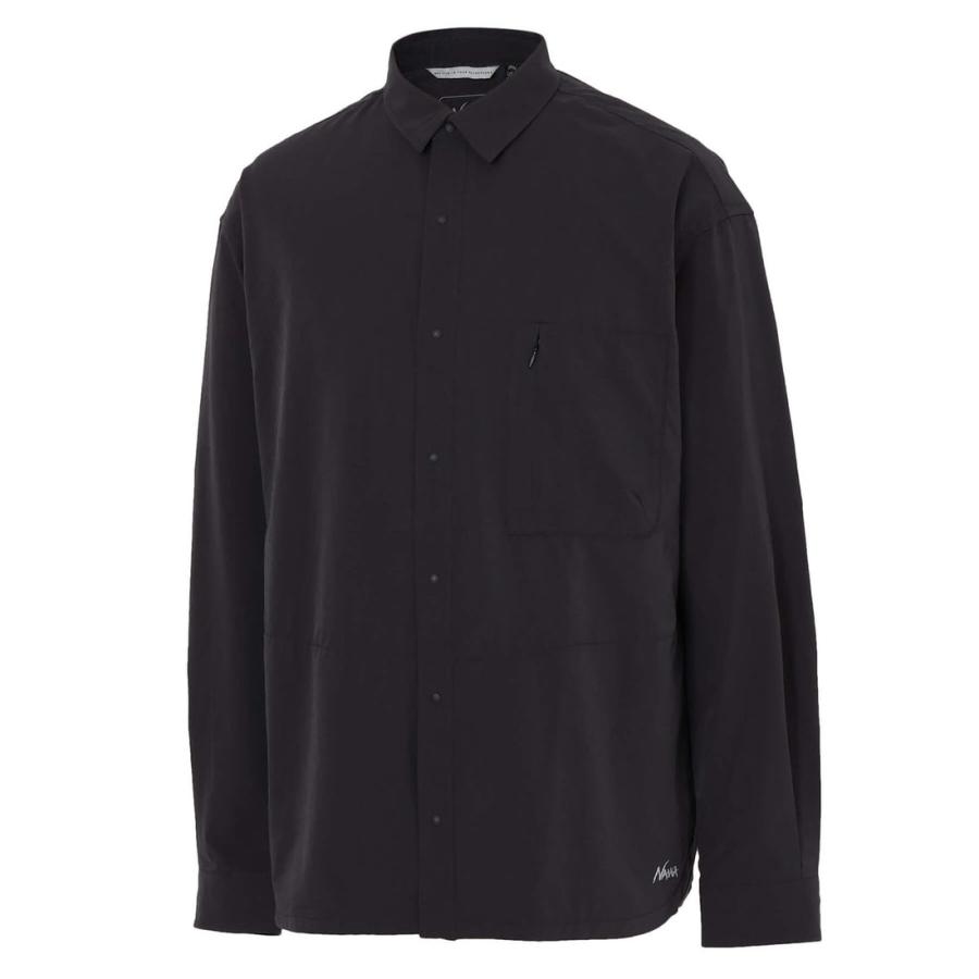 ナンガ NANGA ドットエア（R） コンフィー ロングスリーブシャツ NW2411-1E905 P.BLK P.ブラック メンズ 長袖シャツ レギュラーカラー トップス 羽織りの画像