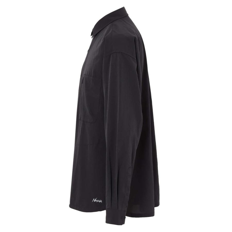 ナンガ NANGA ドットエア（R） コンフィー ロングスリーブシャツ NW2411-1E905 P.BLK P.ブラック メンズ 長袖シャツ レギュラーカラー トップス 羽織りの画像