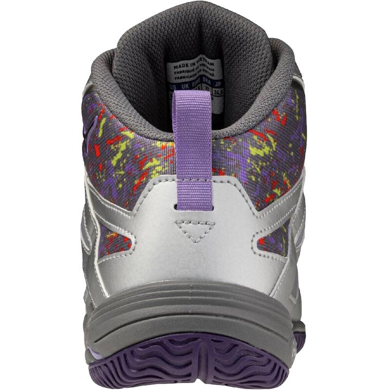 ミズノ MIZUNO ウエーブダイバースLG5 Ltd 31GF2675 02 シルバー×パープル メンズ レディース フィットネス シューズ エアロビクス ダンス エクササイズの画像
