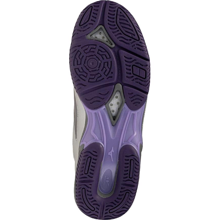 ミズノ MIZUNO ウエーブダイバースLG5 Ltd 31GF2675 02 シルバー×パープル メンズ レディース フィットネス シューズ エアロビクス ダンス エクササイズの画像