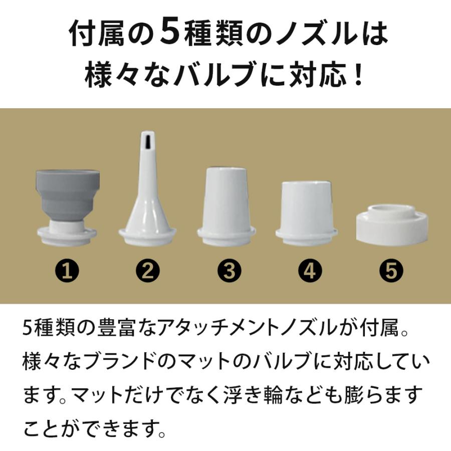 ★10%OFFクーポン 7/18-20★ 電動エアポンプ 空気抜き 空気入れ 5種類のノズル付き 衣類圧縮 800mAh USB充電 Type-C 小型 軽量 機内持ち込み可 エアーポンプ | COMPASS+ | 11