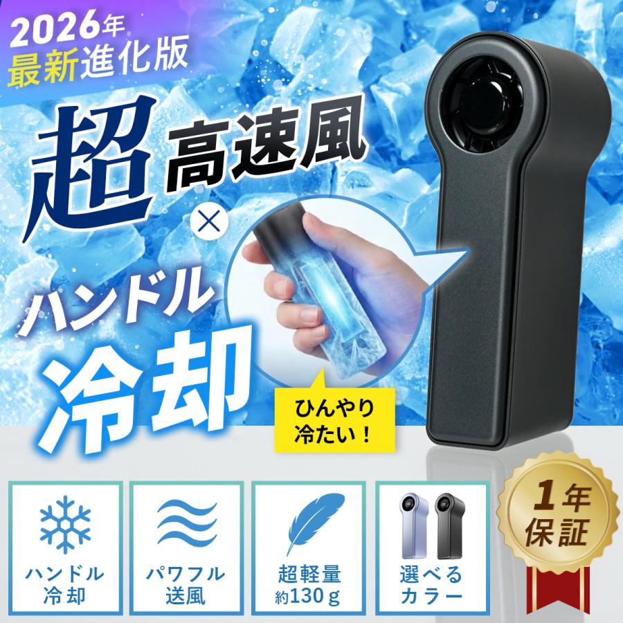 ★新品★ハンディファン 冷却プレート 強力 大風量 熱中症対策 ブラック ☆10%OFFクーポン 9/1-3☆ ハンディファン 冷却プレート 6段階風量調節
