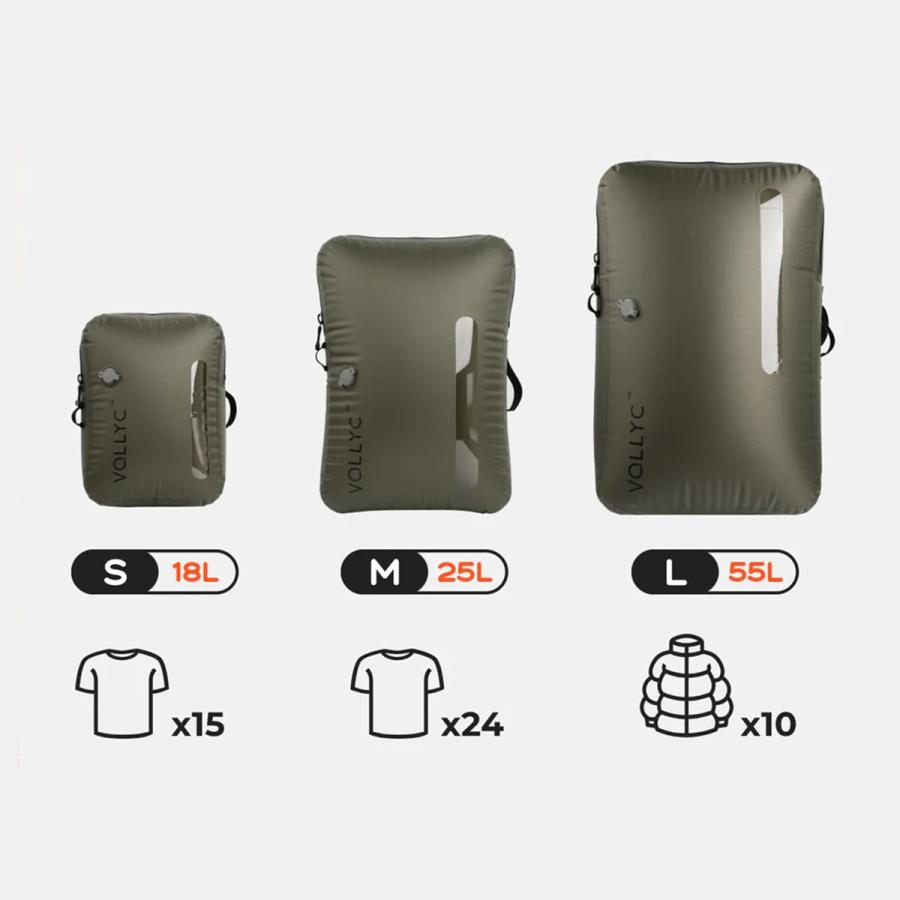 ボリック VOLLYC Ezy 圧縮バッグ Pack Green パッキング 圧縮袋 梱包用品 旅行用品 荷造り 収納袋 真空パック スリム化 トラベル用品 スーツケース 宿泊 出張 | ブランド登録なし | 08