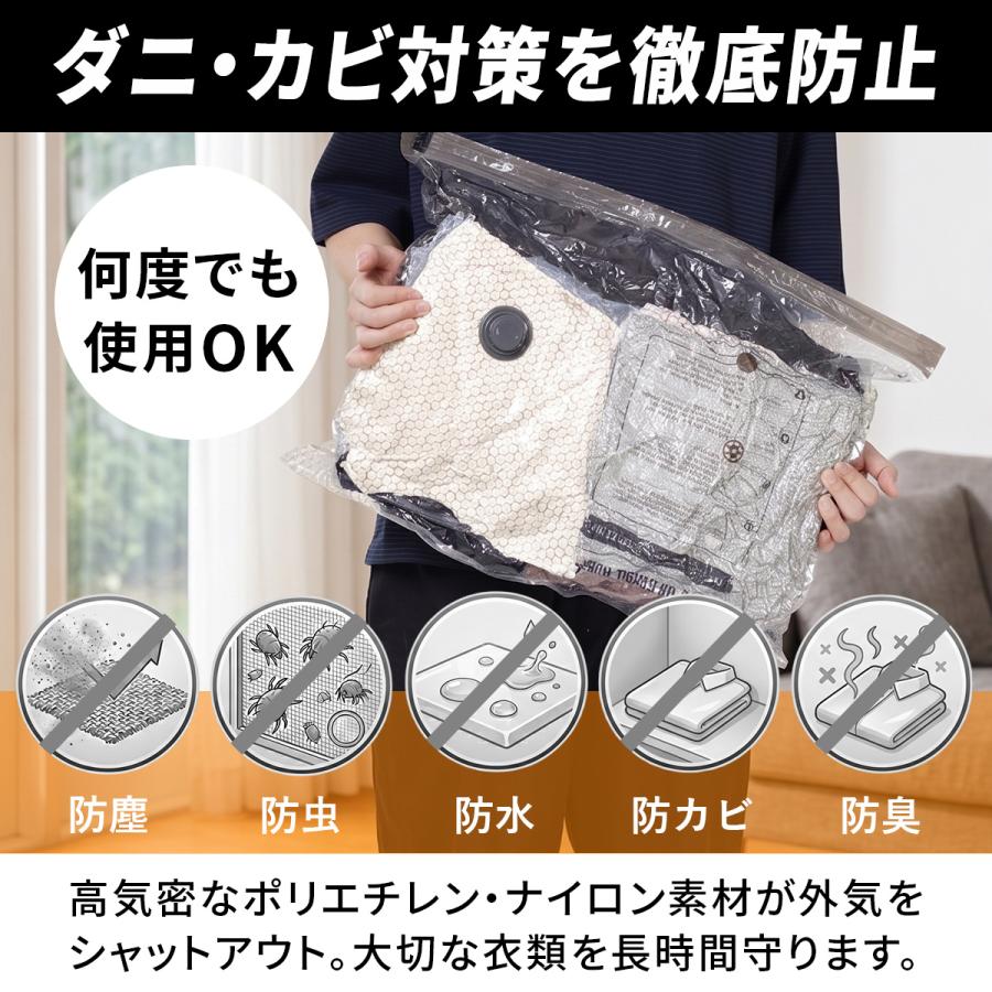 ボリック VOLLYC 圧縮袋セット Vacuum bag sets パッキング 圧縮袋 梱包用品 旅行用品 荷造り 収納袋 真空パック スリム化 トラベル用品 スーツケース 宿泊 | ブランド登録なし | 07