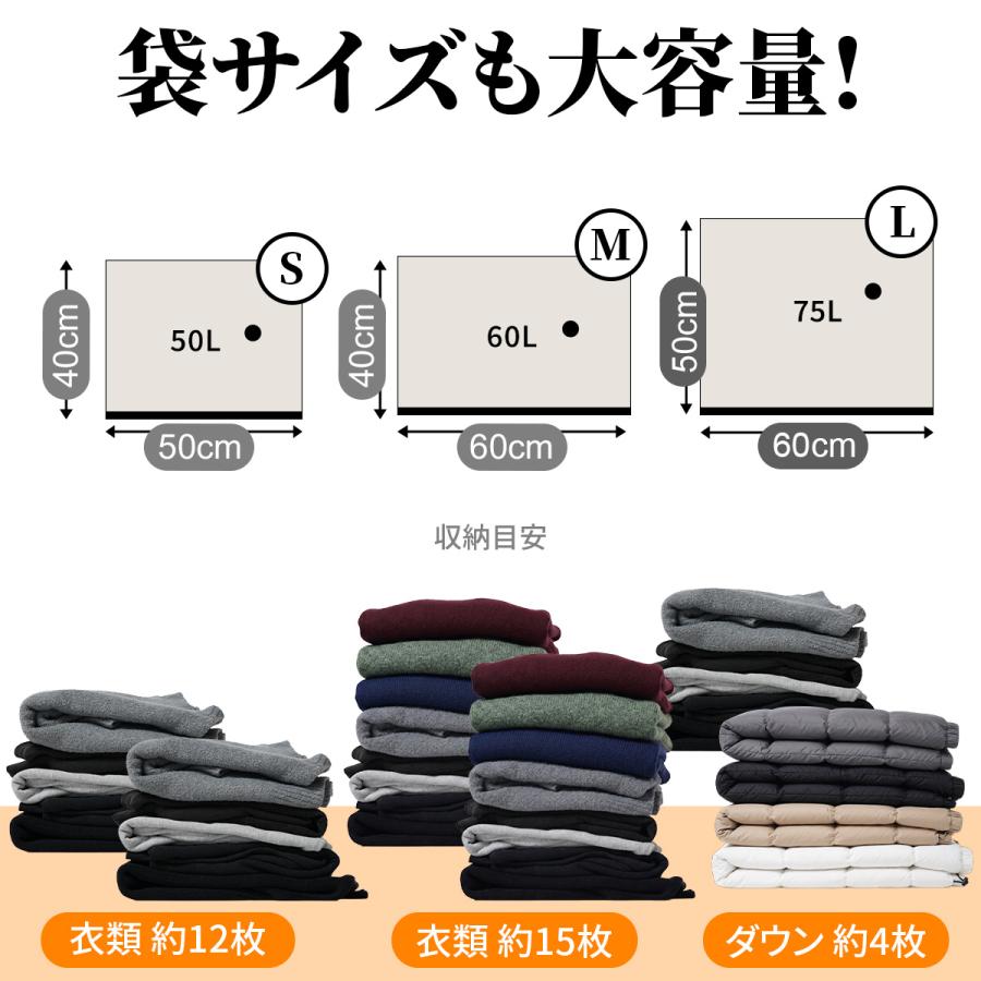 ボリック VOLLYC バキュームポンプ＆圧縮袋10枚セット bag set+Nano 8 pump エアポンプ 梱包 ポンプセット 旅行用品 荷造り 収納袋 パッキング 圧縮袋 | ブランド登録なし | 05