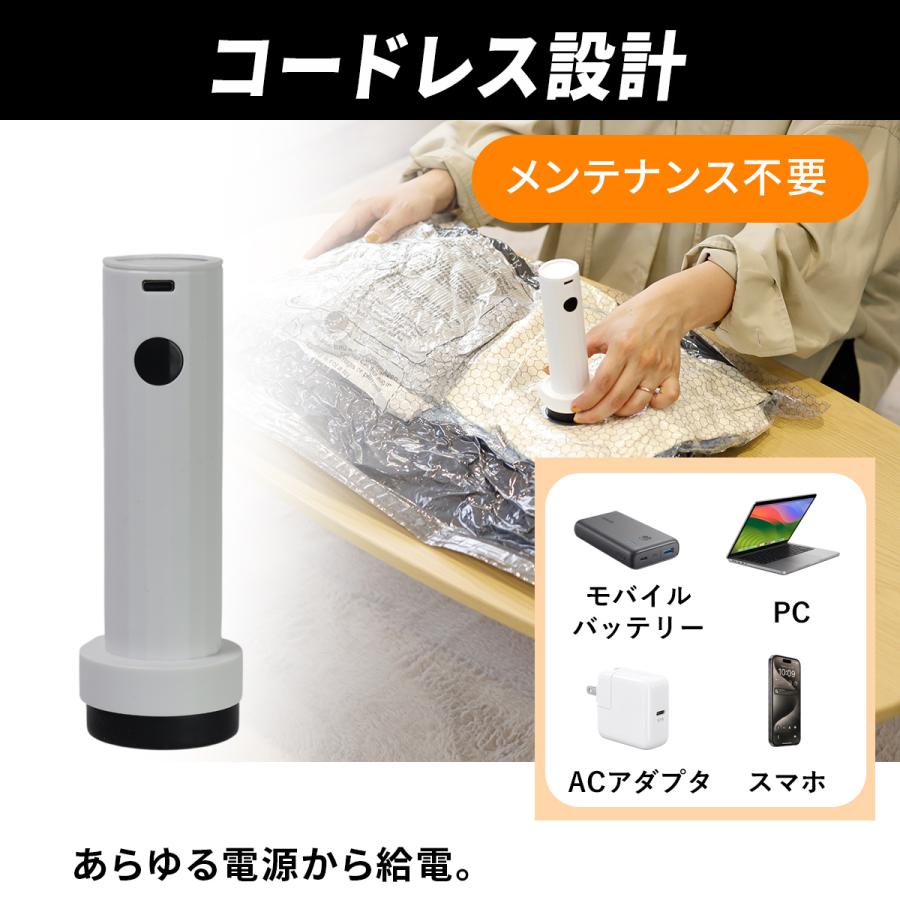 ボリック VOLLYC バキュームポンプ＆圧縮袋10枚セット bag set+Nano 8 pump エアポンプ 梱包 ポンプセット 旅行用品 荷造り 収納袋 パッキング 圧縮袋 | ブランド登録なし | 08