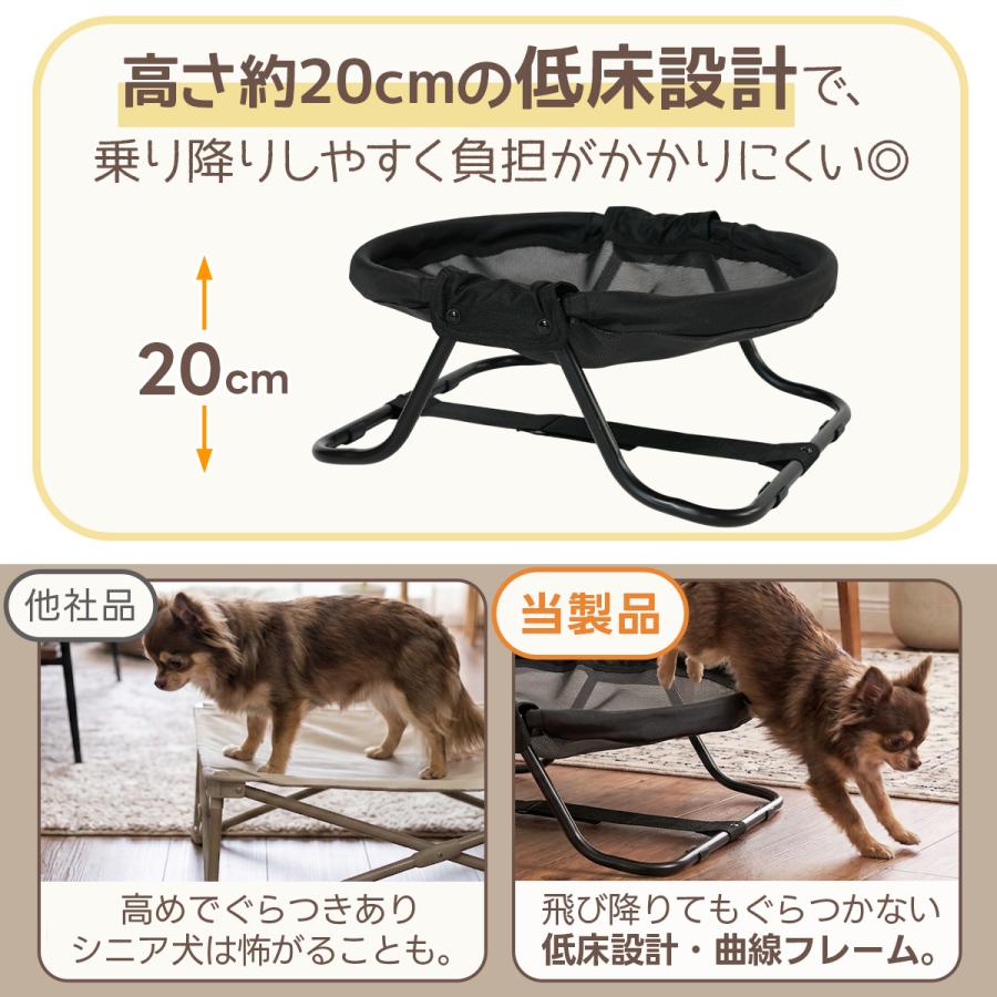 犬用ベッド 折り畳み式 ドッグコット メッシュ キルティング 小型犬 替えカバー 猫用ベッド ねこ ペット用 QC-DCF | QUICKCAMP | 12