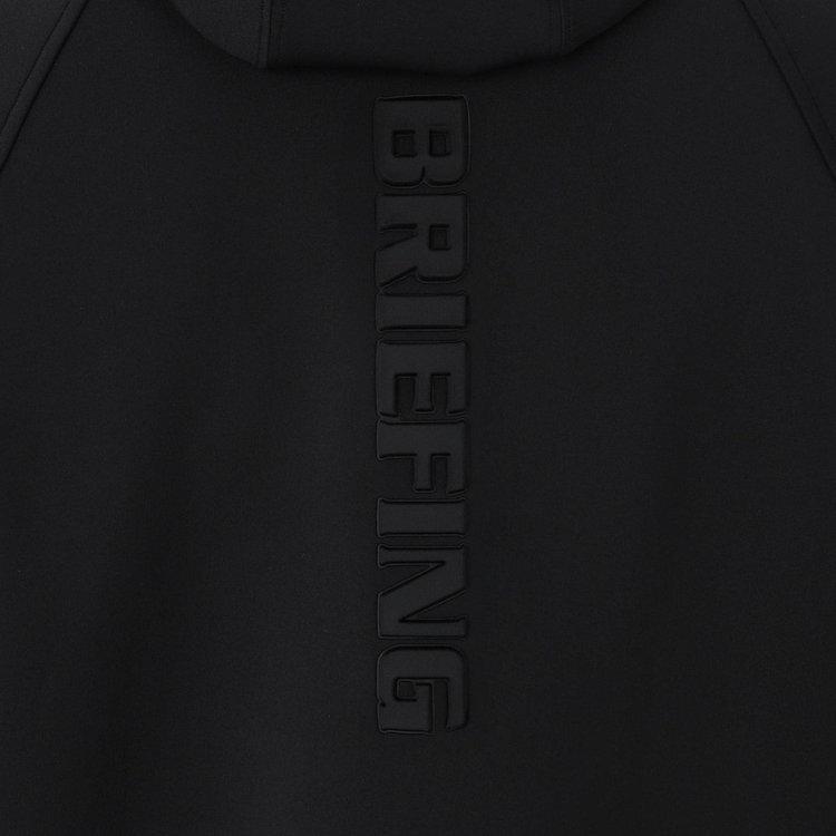 BRIEFING MINI 3D LOGO　ネックシャツ　ブラック　M BRIEFING（ブリーフィング） ステッチ3Dロゴ パーカ BRG263M22 BLACK