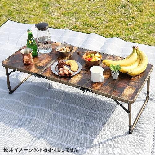 クイックキャンプ QUICKCAMP 折りたたみ ミニテーブル ロング 90×40cm 収納袋付き QC-3FT90 VT ヴィンテージライン QCTABLE 高さ2段階 三つ折り 軽量 折り畳み|YOCABITO PayPayモール店|04