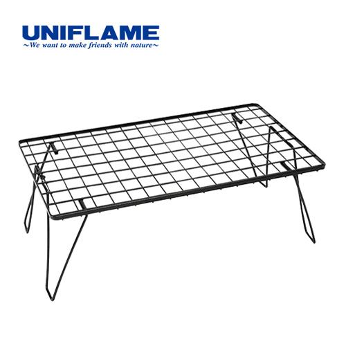 ユニフレーム UNIFLAME キャンプ コンパクト 買物 テーブル フィールドラック 611616 ブラック ラック ローテーブル 収納 アウトドア 交換無料