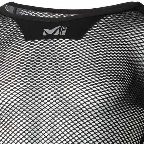 ミレー MILLET ドライナミック メッシュ 3/4 スリーブ クルー MIV01356 0247 ブラックノワール メンズ 正規品 アンダーウェア メッシュインナー インナー 登山|esports|02