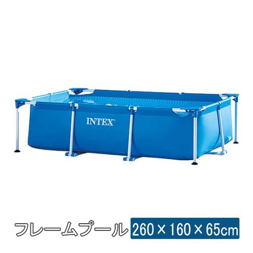 INTEX インテックス レクタングラー フレームプール 260×160×65cm 家庭  