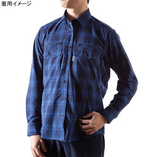 フォックスファイヤー Foxfire メンズ Cシールドシャドーチェックシャツ C Shield Shadow Check Shirt ブルー 040 長袖 アウトドア カジュアル Esports Paypayモール店 通販 Paypayモール