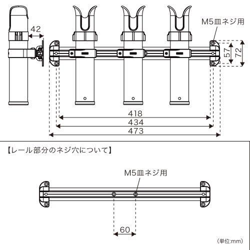 ビーエムオージャパン BMO JAPAN SUS連ロッドホルダー 3連 20A0032 釣り フィッシング｜esports｜02