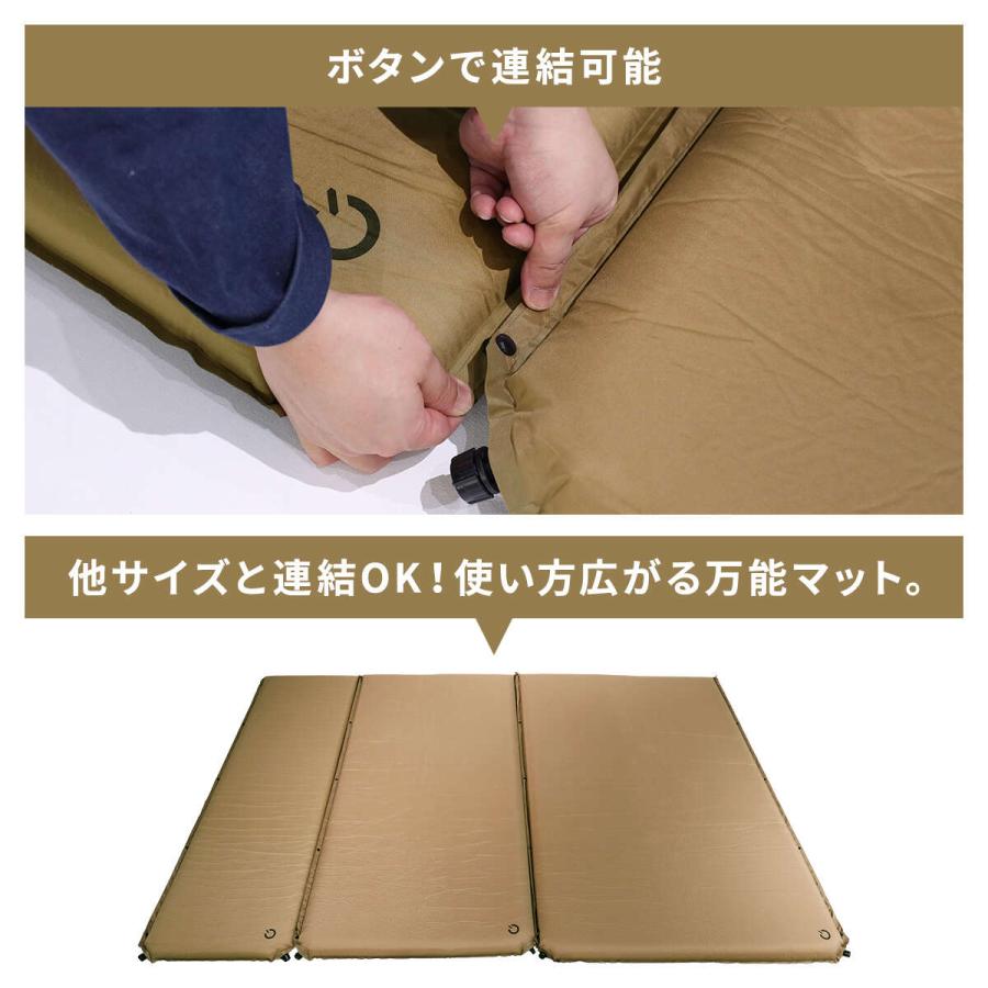QUICKCAMP [180日保証] 車中泊マット 5cm ダブル 2人 3人 グレー