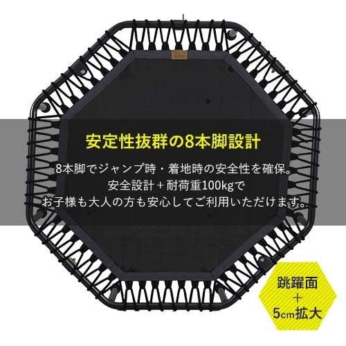 リーディングエッジ フィットネストランポリン カバー ハンドル付き ブラック LE-FDT40n BK ＆ マット ブラック ESMT-110 BK 計2点セット 送料無料｜esports｜02