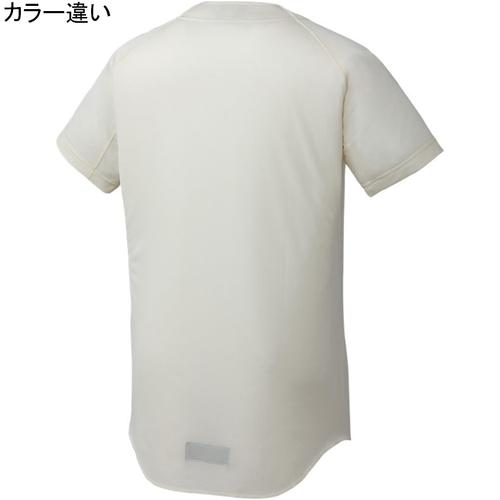 アシックス asics ゴールドステージ スクールゲームシャツ BAS003 01 ホワイト メンズ 半袖 Tシャツ ベースボール ソフトボール ユニフォーム 練習着｜esports｜02