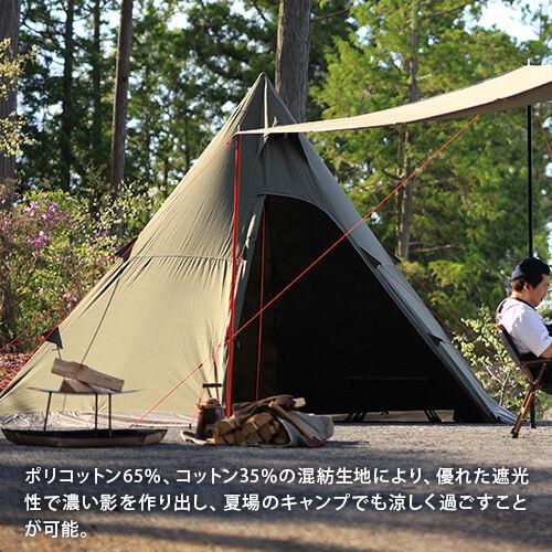 QUICKCAMP ポリコットン ワンポールテント 3点セット QC-TCT440 QUICKCAMP ポリコットン ワンポールテント 3点セット QC-TCT440