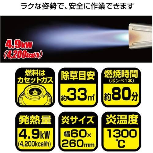 新富士バーナー Shinfuji Burner 焼バーナーCB ちょろ焼くん ボンベ GT-760 1本付き KB-110 草焼き 芝焼き 除草 園芸 ガーデニング アウトドア 園芸用品｜esports｜03