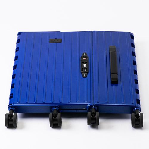アンドフラット ＆．FLAT 折り畳めるキャリーケース コンパクトキャリーケース メタリック FL14-4-00001 ブルー かばん スーツケース 軽い 薄い トラベル｜esports｜04