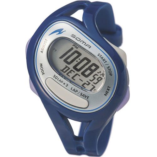 ソーマ（SOMA） RunONE 50 ランワン50 ブルー/シルバー DWJ23-0004 ランニングウォッチ スポーツウォッチ 腕時計 ランニング マラソン ジョギング ウォーキング